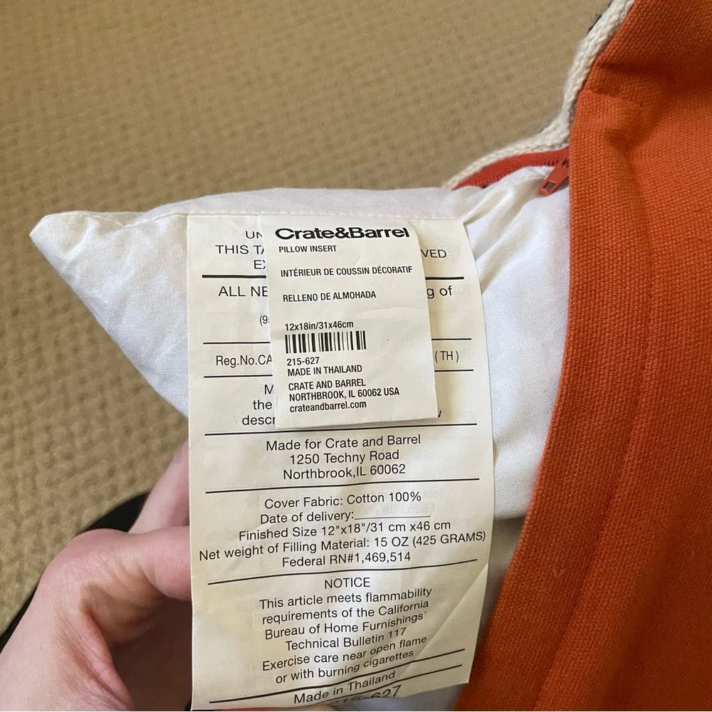 Crate&Barrel Vintage Garden Pillow and Insert